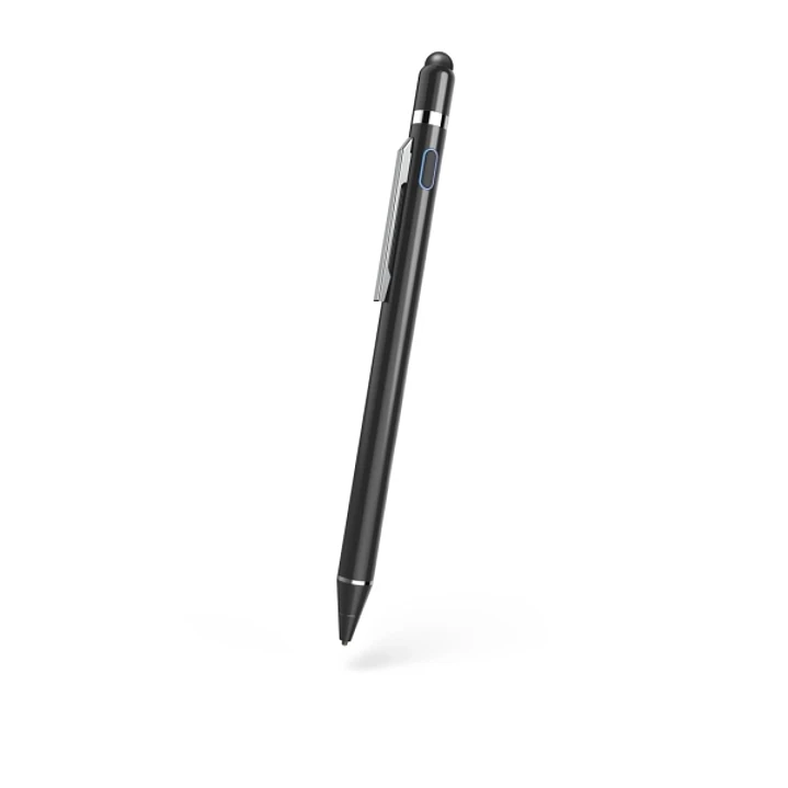 Hama Pro Lapiz Digital para Tablet - Autonomia hasta 18h - Punta Fina de 1.5mm - Cuerpo de Aluminio - Punta de Goma - Longitud de 146mm - Clip Integra 1
