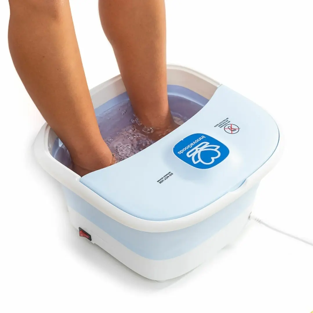 Innovagoods Footopy Spa para Pies Plegable con Rodillos e Hidromasaje - 500W - Capacidad 10L - Cable 160cm - Temperatura Regulable - Multifuncion - 38 1