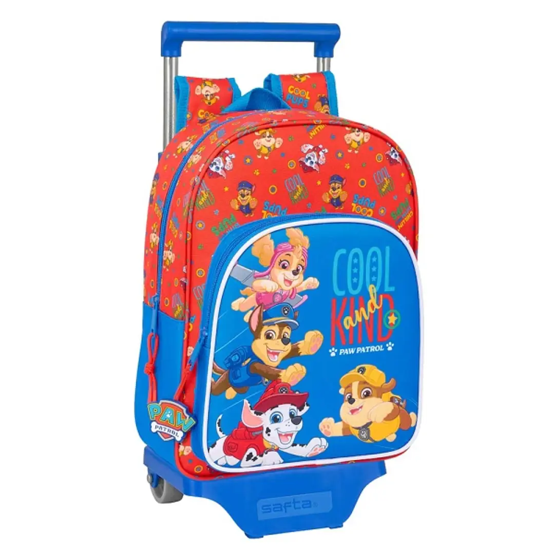 Safta Paw Patrol Cool Mochila con Carro - Portabotellas - Hombreras Acolchadas - Bolsillo Frontal - Asa Superior - Mochila Extraible - Material Resist 1
