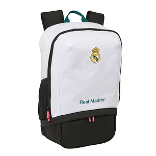 Safta Real Madrid Equipacion 26/27 Mochila Zapatillero - Cremallera con Doble Tirador - Bolsillo Interior - Portabotellas - Asa de Mano - 28x51x19cm -