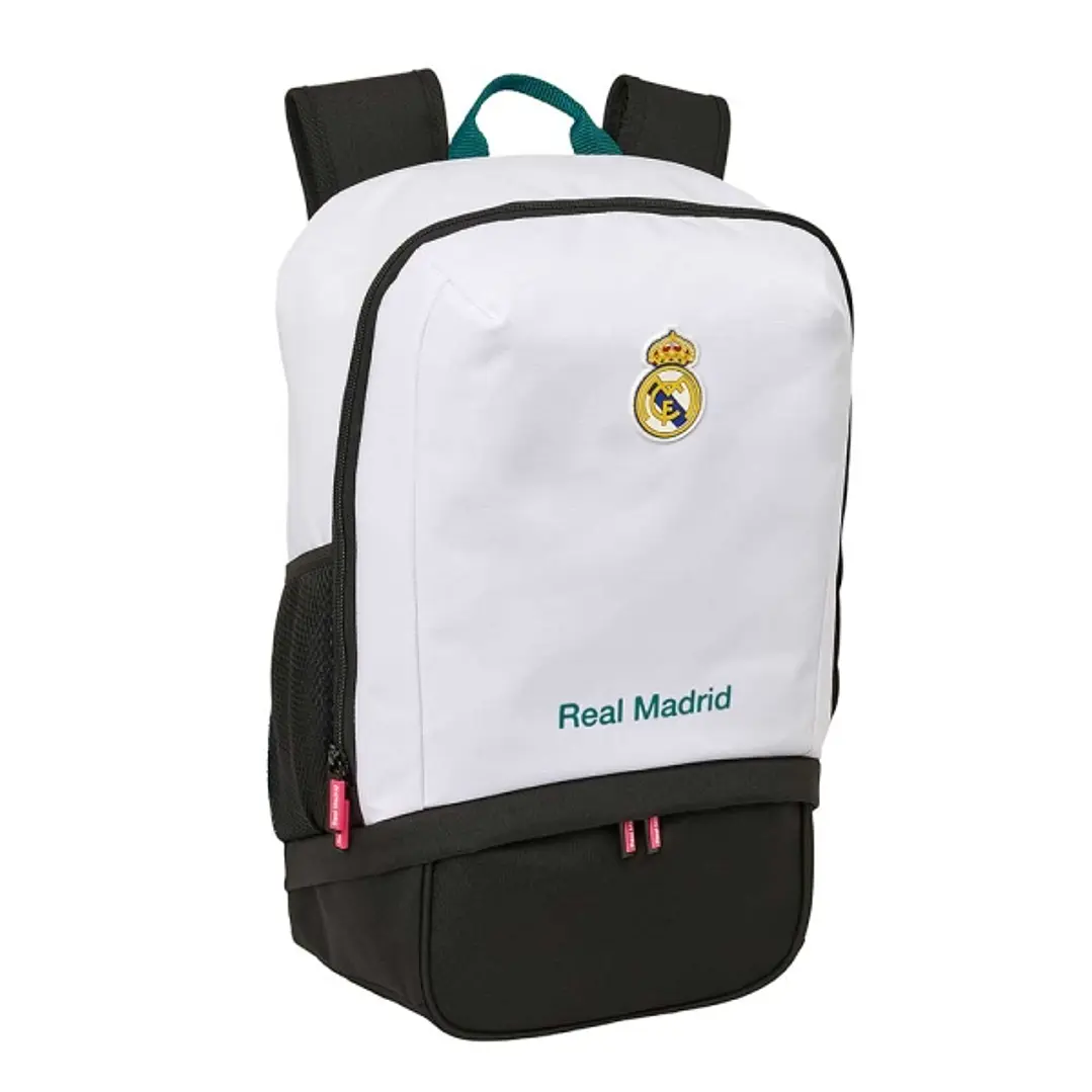 Safta Real Madrid Equipacion 26/27 Mochila Zapatillero - Cremallera con Doble Tirador - Bolsillo Interior - Portabotellas - Asa de Mano - 28x51x19cm - 1