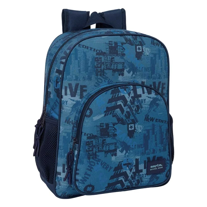 Safta New Edition Mochila - Adaptable a Carro - Bolsillos Laterales - Doble Tirador - Hombreras Acolchadas - Bolsillo Frontal - Asa Superior - 15L - 3 1