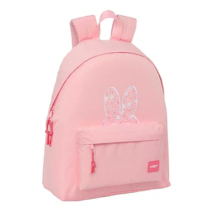 Safta Miffy Flores Mochila - Bolsillo Frontal - Hombreras Acolchadas - Espalda Acolchada - Doble Tirador - Asa Superior - 20.8L - 330x150x420mm - Colo