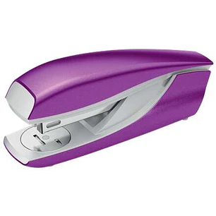 Petrus 635 WOW Grapadora Metalica + Caja de 200 Grapas - Hasta 30 Hojas - Extraegrapas Integrado - Grapado Cerrado, Abierto y Clavado - Color Violeta 