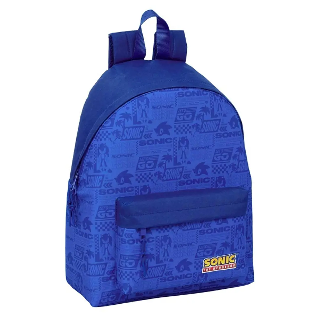Safta Sonic Mochila - Bolsillo Frontal - Hombreras Acolchadas - Doble Tirador en Cremallera - Asa Superior - 20.80L - 330x150x420mm - Color Azul Oscur 1