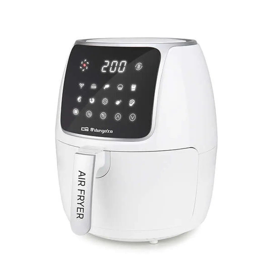 Orbegozo FDR 64 Freidora sin Aceite Saludable - Potencia 1300-1500W - Capacidad 4 Litros - 12 Programas de Coccion - Pantalla LED Tactil - Sistema de  1