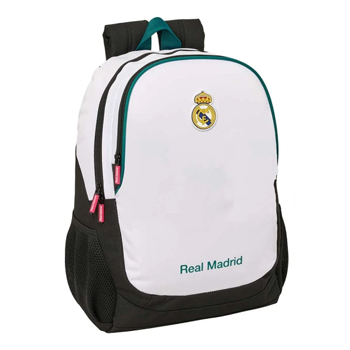 Safta Real Madrid Equipacion 26/27 Mochila - 23L - Adaptable a Carro - Hombreras y Espalda Acolchada - Portabotellas - Cremallera con Doble Tirador -  1