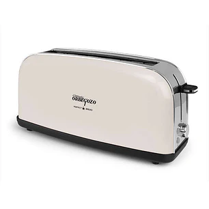 Orbegozo TOV 6210 Tostadora Vintage - Ranura Larga - Carcasa Acero Inoxidable - 6 Niveles de Tostado - Descongelado y Recalentamiento - Tamaño Compact