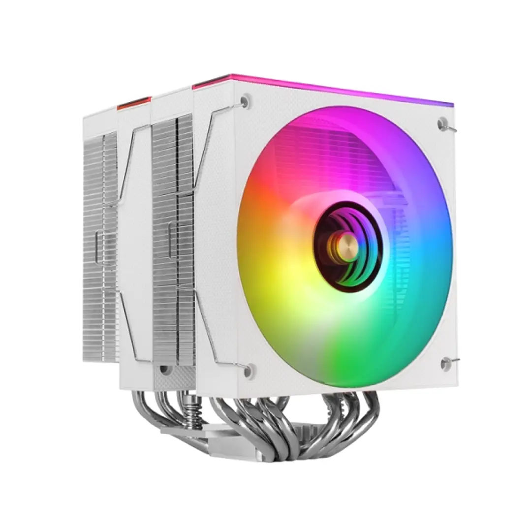 Mars Gaming MCPU-X26 Disipador CPU - Potencia TDP hasta 350W - 6 Tubos - Silencioso - 2 Ventiladores PWM de 120mm - 2600rpm - Iluminacion ARGB - 122x1 1