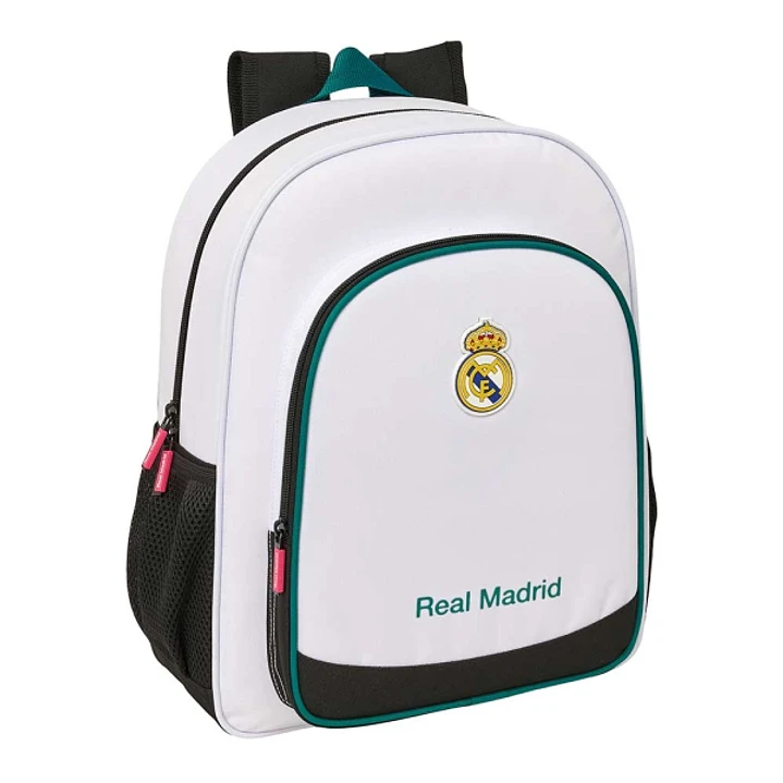 Safta Real Madrid Equipacion 26/27 Mochila - 15L - Adaptable a Carro - Bolsillo Frontal - Portabotellas - Cremallera - Doble Tirador - Asa de Mano - E 1