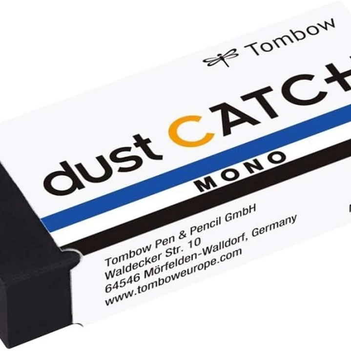 Tombow Mono Dust Catch Goma de Borrar - 19g - Mezcla Viscosa de Polimeros - Evita Residuos en el Papel - Funda de Papel - PVC Libre de Ftalatos y Late 1