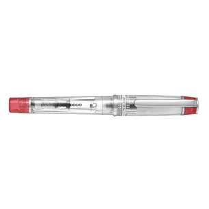 Pilot Prera Pluma Estilografica - Cuerpo Transparente - Incluye Convertidor y Cartucho de Tinta - Color Rojo