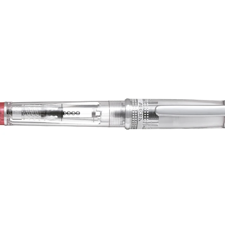 Pilot Prera Pluma Estilografica - Cuerpo Transparente - Incluye Convertidor y Cartucho de Tinta - Color Rojo 1