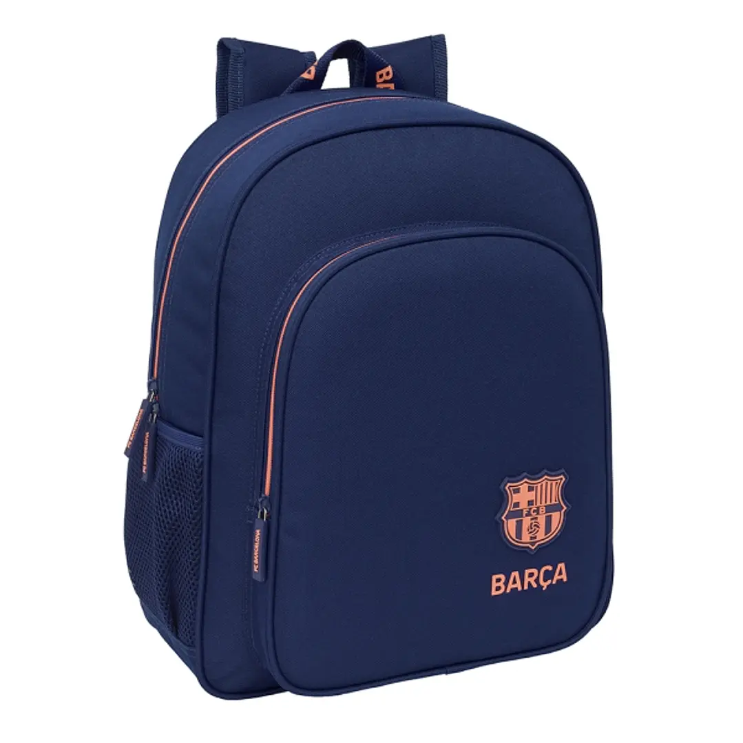 Safta F.C.Barcelona 2ª Equipacion Mochila - Adaptable a Carro - Bolsillos Laterales - Doble Tirador - Hombreras Acolchadas - Bolsillo Frontal - Asa de 1