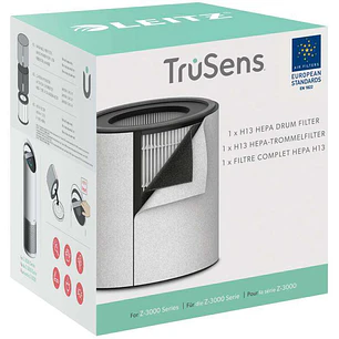 Leitz Trusens Z-3000/Z-3500 Filtro Hepa 3 en 1 H13 de Repuesto - Captura 99,95% de Particulas Ultrafinas - Lavable - Cambio Indicador - Compatible con