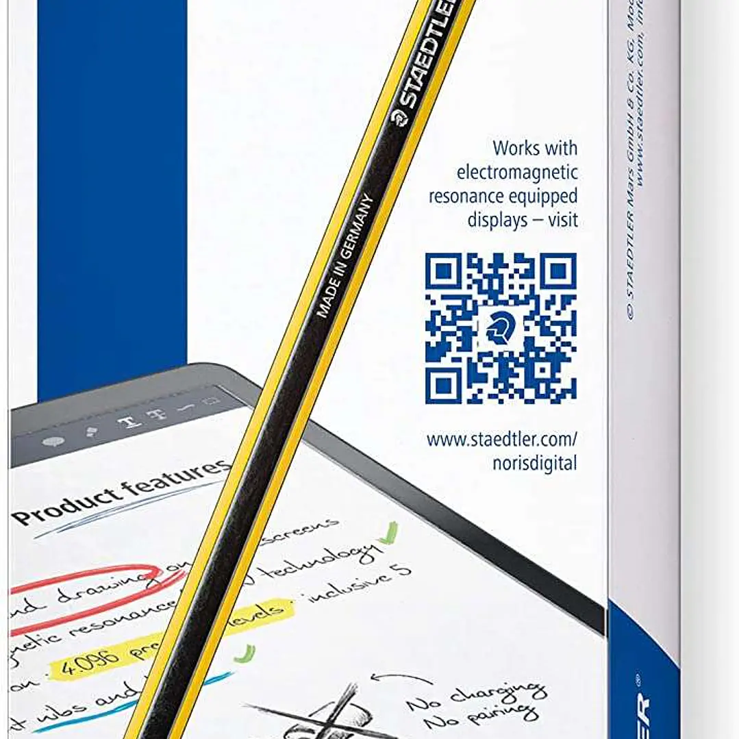 Staedtler Noris Digital Pack de Lapiz Digital + 5 Puntas de Recambio - Superficie Antideslizante - No Necesita Carga 1