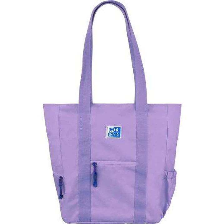 Oxford Tote B-Trendy Bolso de Mano - Bolsillo Frontal y Laterales - Compartimento para Portatil/Tablet - Cierre de Cremallera - Tamaño 34x31x12cm - Co 1