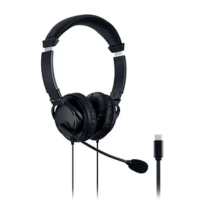 Kensington Hi-Fi USB-C Auriculares con Microfono - Controladores de 40mm - Compatibles con Todos Los Dispositivos USB-C - Diadema Ajustable Acolchada 