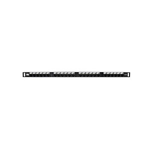 WP Patch Panel de 24 Puertos RJ45 CAT6 UTP - 0.5U IDC de Alta Densidad - Color Negro