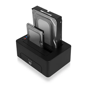 Ewent Estacion de Docking de Doble Bahia - HDD/SSD SATA de 2.5/3.5