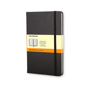 Moleskine Classic Libreta de Tapa Dura - Papel Marfil Rayado - 70g/m2 - Apertura 180º - Esquinas Redondeadas - Marcapaginas - Bolsillo Interior Extens