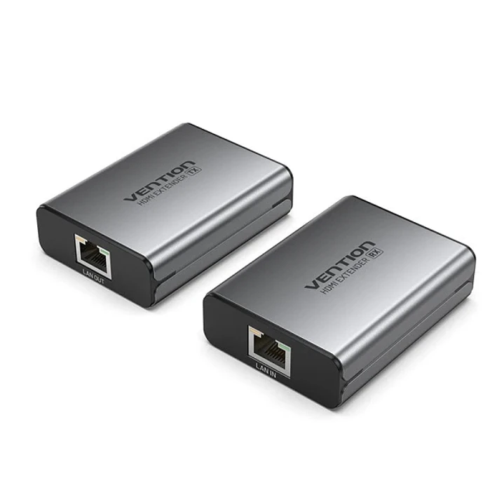 Vention Extensor HDMI por Cable de Red RJ45 - Alcance hasta 60m - Full HD - Aluminio y ABS - Plug and Play - Color Gris 1