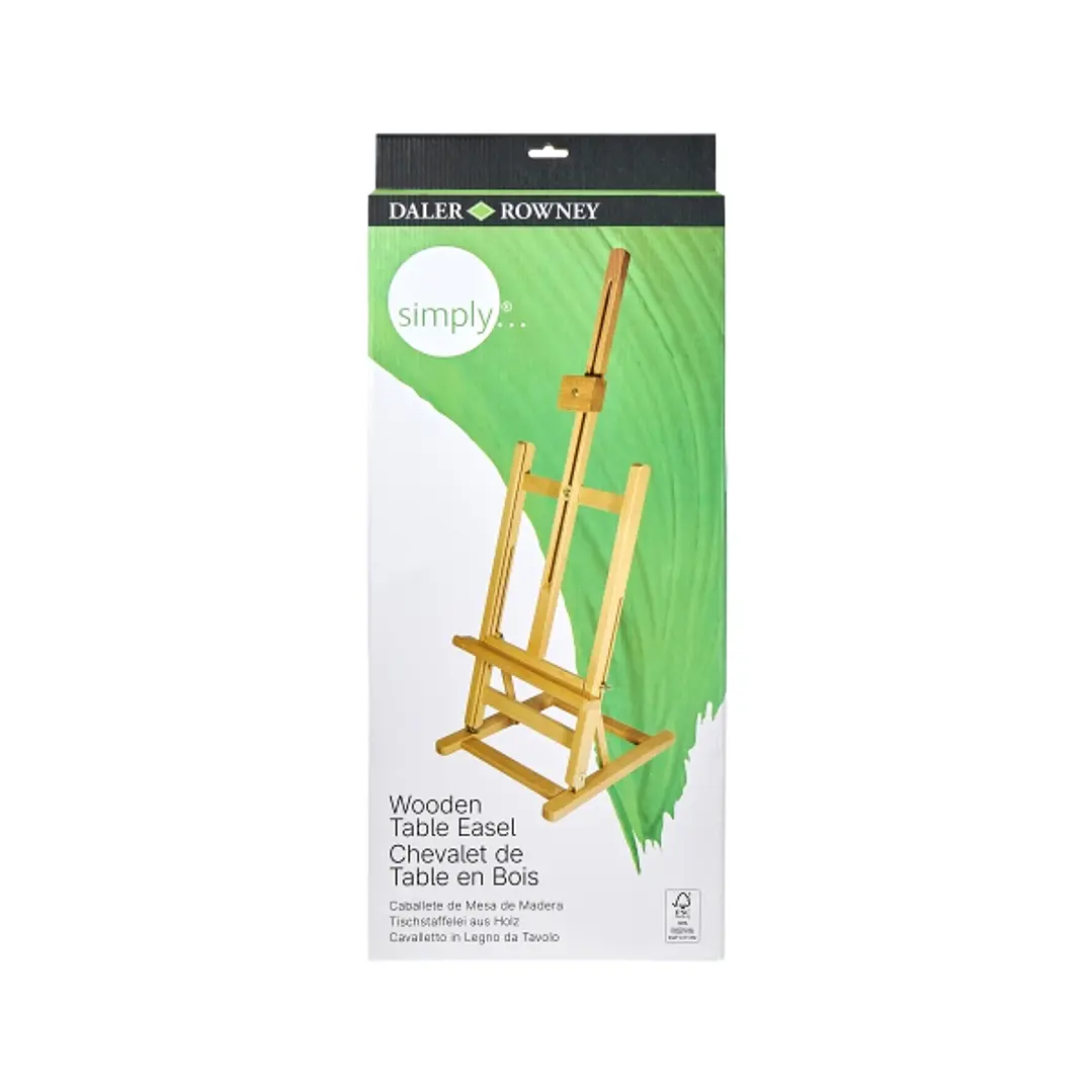 Daler Rowney Simply Caballete de Mesa de Madera - Altura de Lienzo de 55cm 1