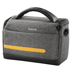 Hama Terra Funda para Camara - Poliester Reciclado - Adaptable a Maleta - Compartimento Separado para Objetivo - Asa de Mano - 23x9.5x14cm - Color Gri