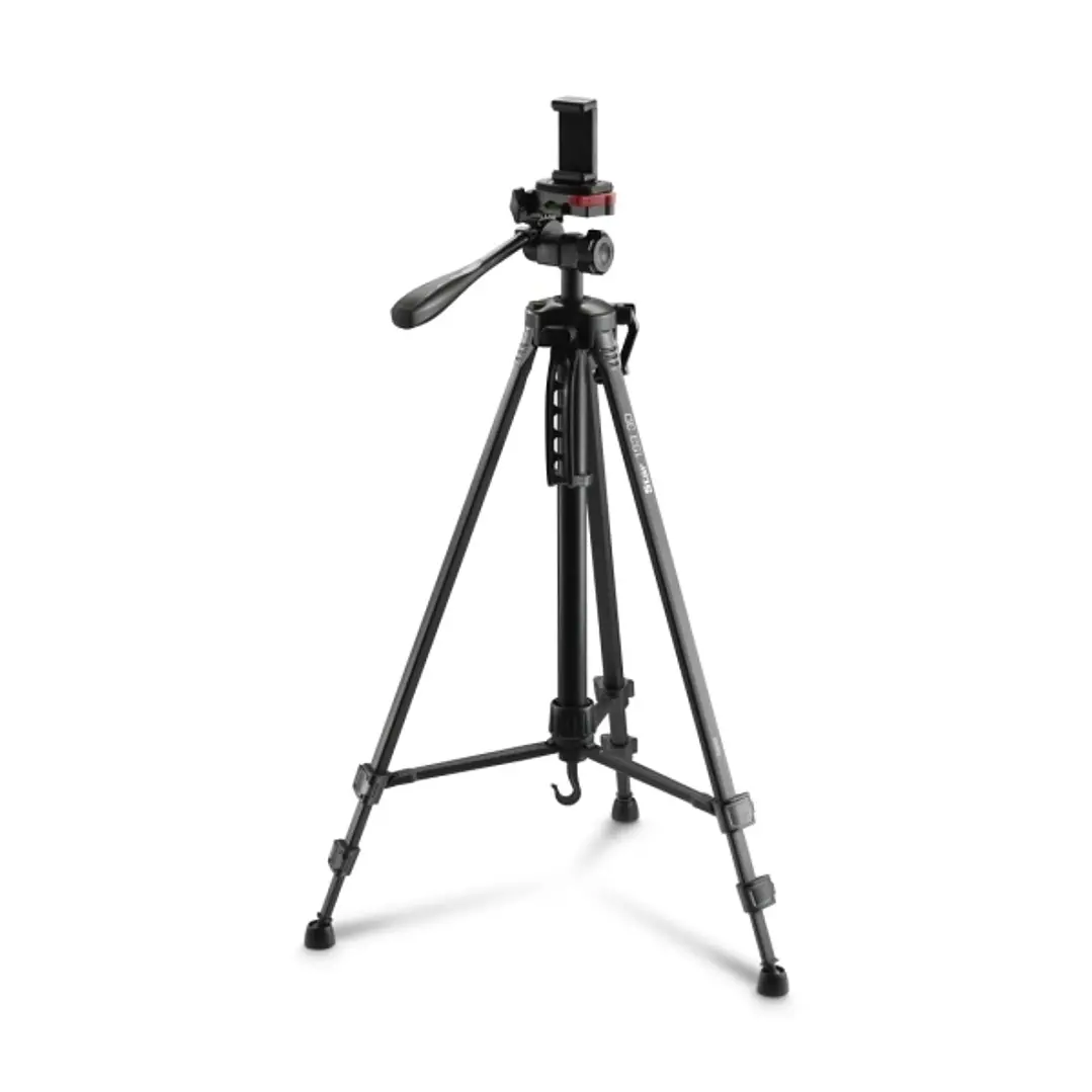 Hama Star 153 3D Tripode para Camara y Smartphone - Peso Max 990g - Altura Ajustable hasta 153cm - Manivela en Columna Central - Aluminio - Cabezal de 1