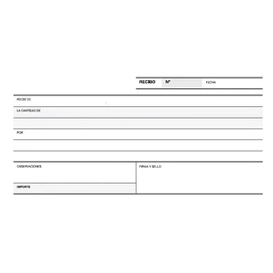 Apli Talonario Recibo 1/3 Apaisado Duplicado A-60 - Formato Apaisado - 3 Copias - Papel Autocopiativo - Blanco