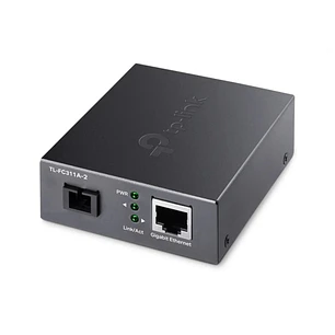 TP-Link Omada FC311A-2 Convertidor de Fibra a RJ45 - Fibra hasta 2km - Velocidad hasta 1Gbps - Auto Negociacion - Tecnologia WDM - Color Gris Oscuro