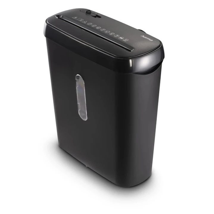 Hama Basic S6 Destructora de Papel Manual - Potencia 150W - Deposito 8L - Destruye hasta 7 Hojas - Velocidad 2.8m/min - Corte en Tiras P-2 - 28.5x13.5 1