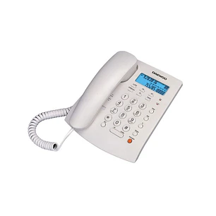 Daewoo Telefono de Sobremesa Supletorio - Altavoz Manos Libres - Pantalla LCD - Autodeteccion FSK/DRMF - Centralita - Calendario - Memoria de Contacto