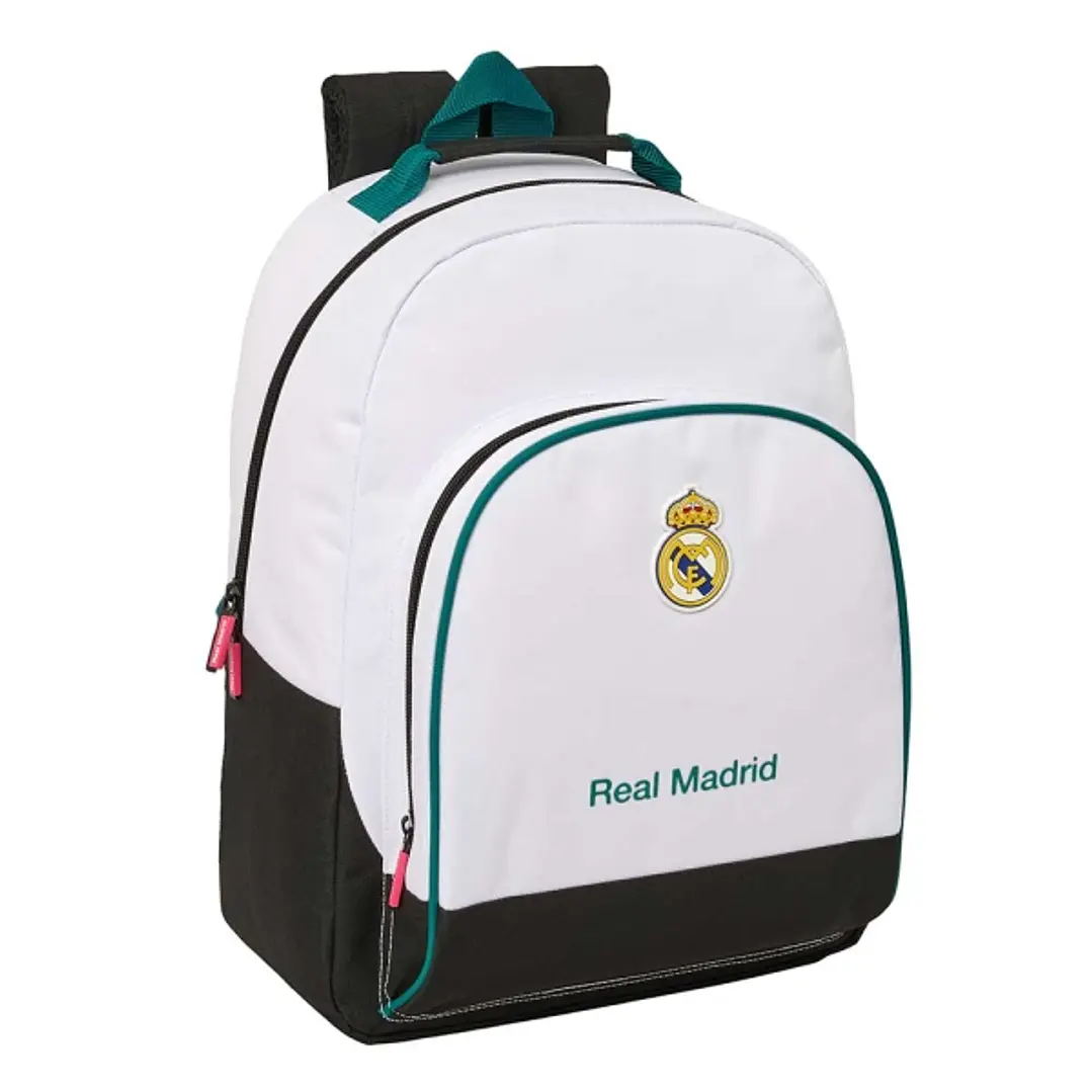 Safta Real Madrid Equipacion 26/27 Mochila - Adaptable a Carro - Bolsillo Frontal - Hombreras y Espalda Acolchada - Cremallera con Doble Tirador - Asa 1