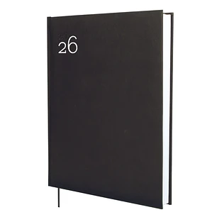 Finocam Dynamic Milano Agenda Profesional - Anual 2026 - Tapa Dura Acolchada - Formato Y12 - 214x30x275mm - 1 Dia por Pagina - Color Negro