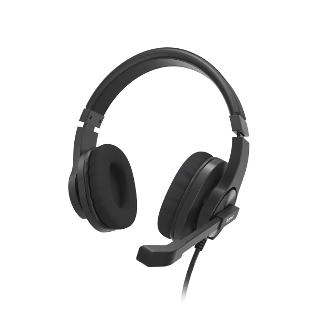 Hama Hs-P350 V2 Auriculares con Microfono Omnidireccional - Cable 2m - Jack 3.5mm - Diadema Ajustable - Almohadillas de Malla - Color Negro 1