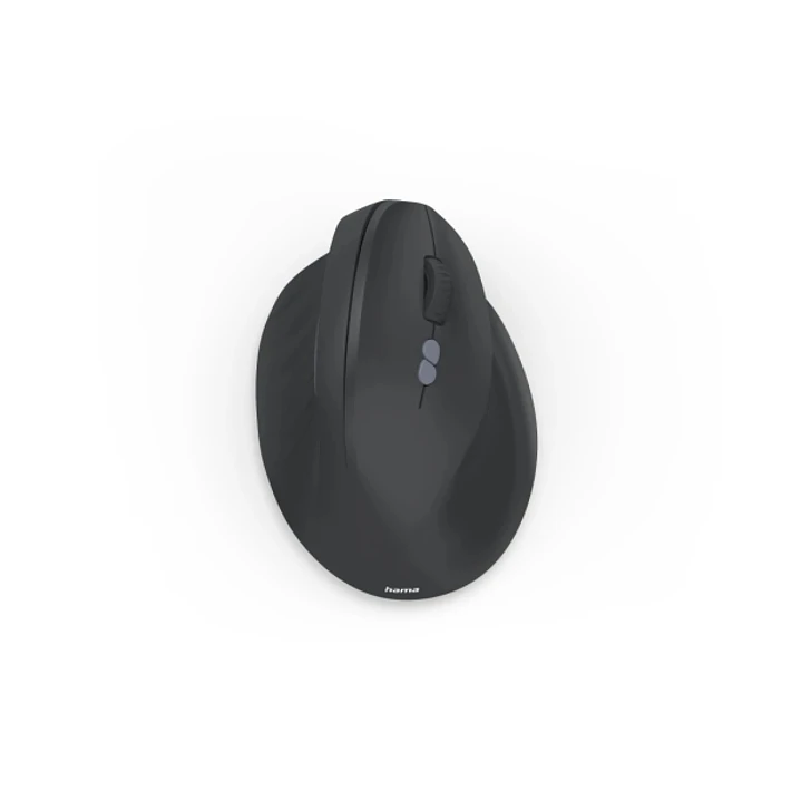 Hama EWM-500R Raton Optico Vertical Inalambrico para Diestros 1600dpi - Ergonomico - 7 Botones - Rango 10m - Silencioso - 7.1x8.6x11.5cm - Color Negro 1