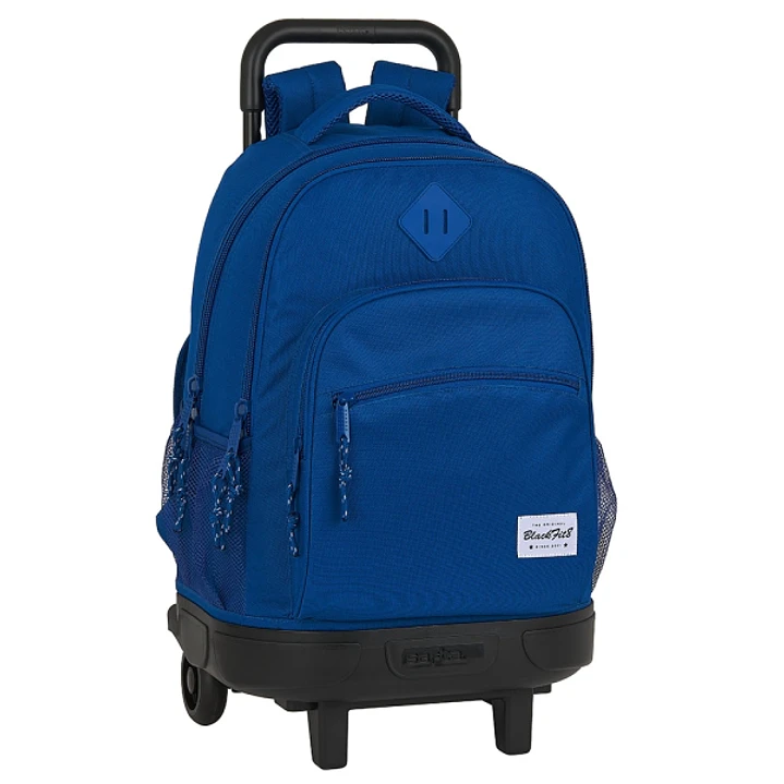 Safta Blackfit8 Oxford Mochila con Carro - Bolsillo Frontal - Hombreras Acolchadas - Portabotellas - Asa de Mano Acolchada - Faldon Cubre Ruedas - Tar 1