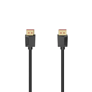 Hama Essential Cable DisplayPort 2.1 8K - Longitud 2m - Blindaje Doble - Velocidad hasta 40Gbps - Color Negro