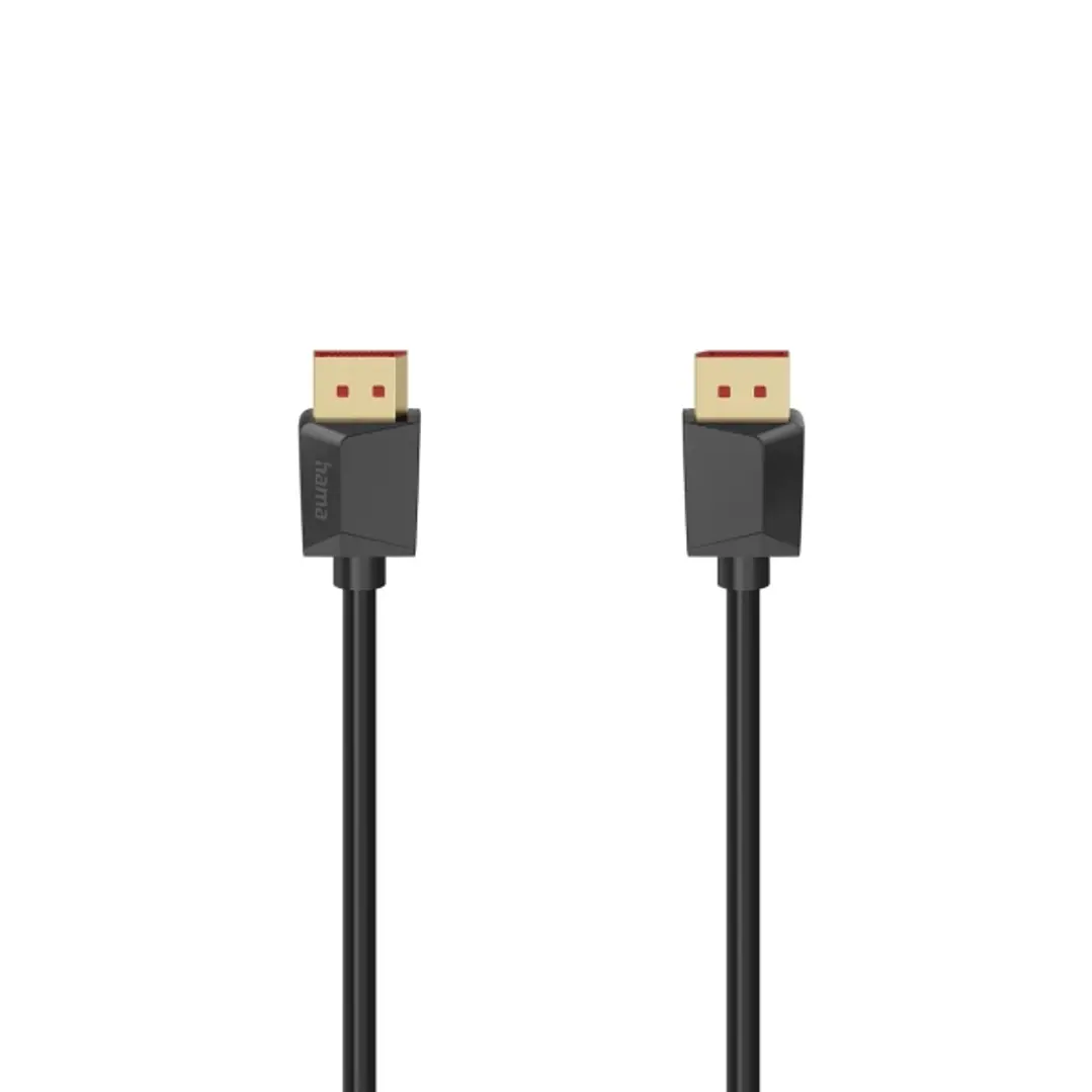 Hama Essential Cable DisplayPort 2.1 8K - Longitud 2m - Blindaje Doble - Velocidad hasta 40Gbps - Color Negro 1