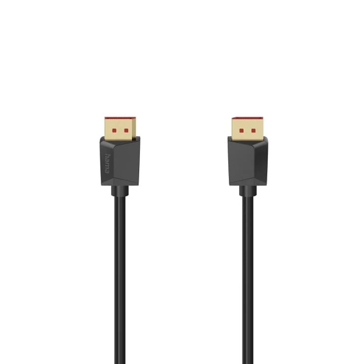 Hama Essential Cable DisplayPort 2.1 8K - Longitud 2m - Blindaje Doble - Velocidad hasta 40Gbps - Color Negro 1