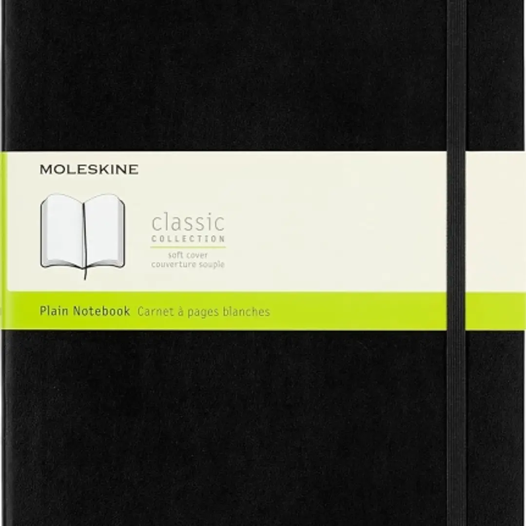 Moleskine Classic Libreta de Tapa Blanda - Papel Marfil Liso - 70g/m2 - Apertura 180º - Esquinas Redondeadas - Marcapaginas - Bolsillo Interior Extens 1