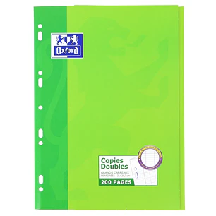 Oxford Seyes Recambio A4 200 Hojas - Cuadricula Seyes - con Margen - Papel de Alta Calidad