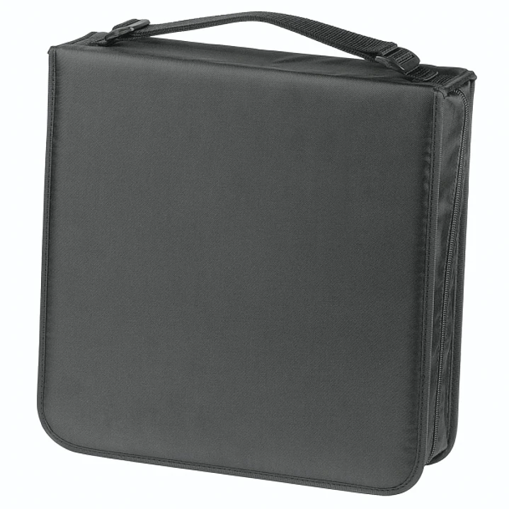 Hama Antistatic Archivador de Nylon para 208 CDs/DVDs - Fundas de Poliester - Proteccion contra Cargas Electrostaticas - 30.4x32x9cm - Color Negro 1