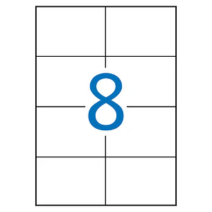 Apli Etiquetas Blancas Extrafuertes 105.0 x 74.0mm 100 Hojas