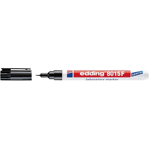 Edding 8015F Rotulador Permanente Especial Laboratorio - Punta Redonda 0.75mm - Tinta Apta para Superficies Lisas y Transparentes - Tinta casi Inodora