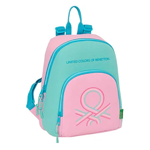 Safta Benetton Dolce Mini Mochila - Bolsillo Frontal - Cremallera Doble - Bolsillo Interior Seguro - Bolsillo Trasero - Hombreras Ajustables - Asa Sup