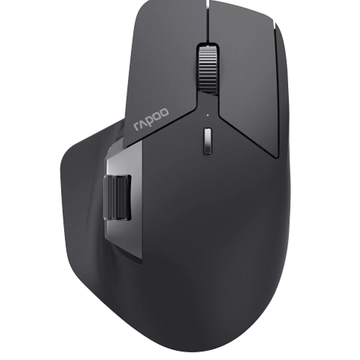 Rapoo MT760LW Raton Inalambrico - Tamaño Compacto - Bluetooh y 2.4GHz - 4000 DPI - Bateria Recargable Ecologica - Color Negro 1