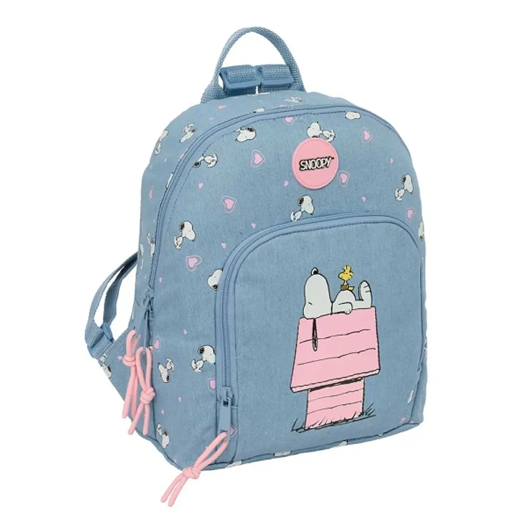 Safta Snoopy Mini Mochila - Bolsillo Frontal - Tirador Doble - Bolsillo Interior - Bolsillo Trasero Seguro - Hombreras Ajustables - Asa Superior - 250 1