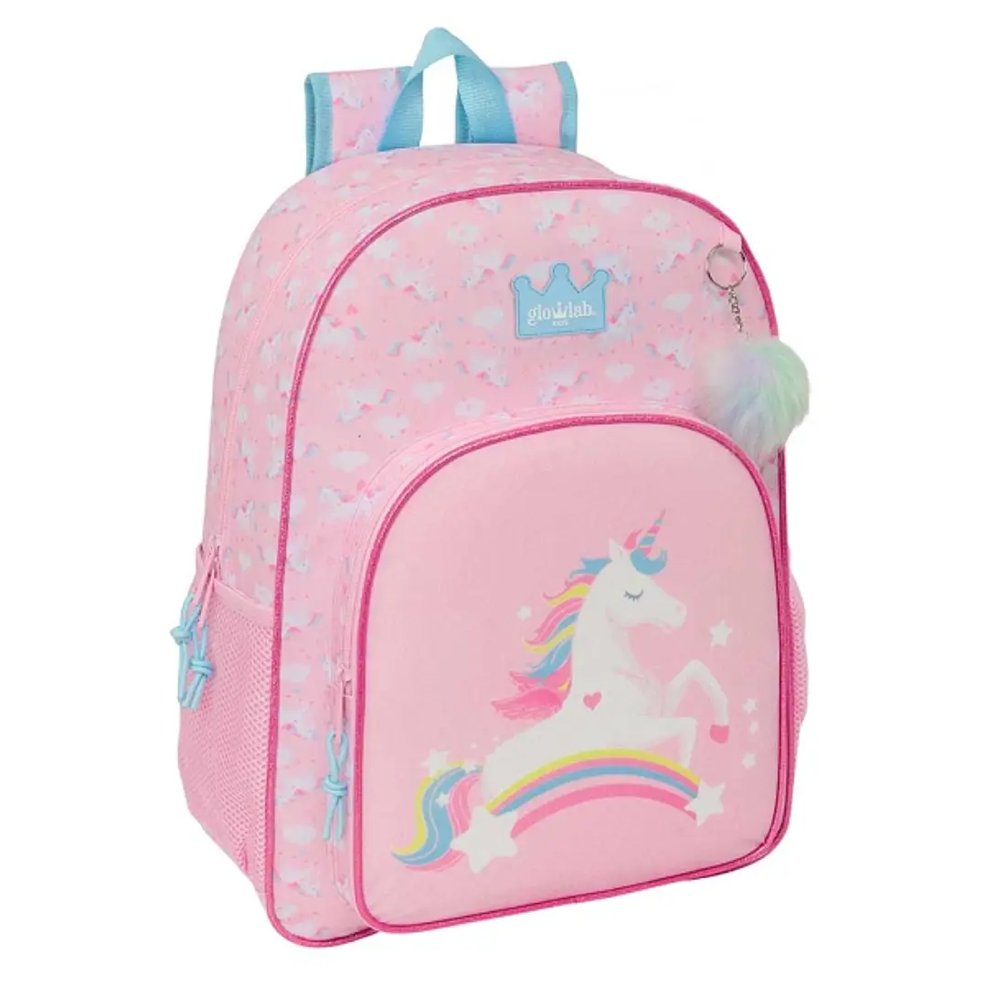 Safta Glowlab Kids Mochila Adaptable a Carro - Bolsillos Laterales - Doble Tirador - Hombreras Ergonomicas - Asa de Mano - Gran Capacidad - 330x140x42 1